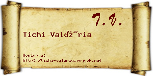 Tichi Valéria névjegykártya